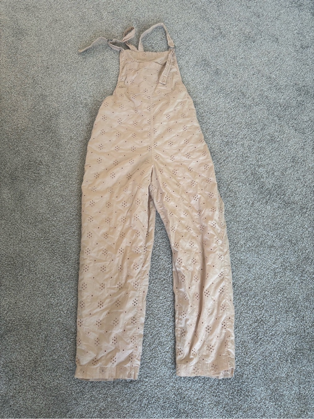aerie Eyelet Cotton Overalls